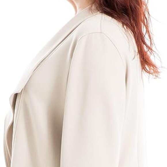 EUC Max Studio Women's Scuba Drape Front Jacket Size 3X (Light tan) - Picture 4 of 5